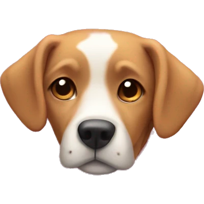 Pink heart with dog inside emoji