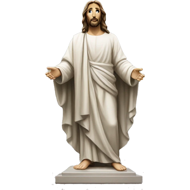 statue of Jesus Christ standing emoji