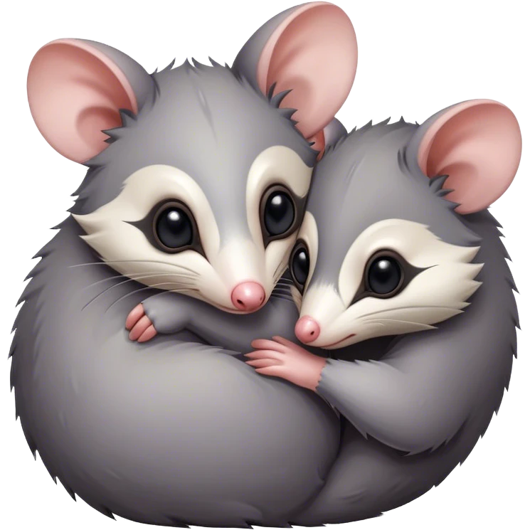 Possum hugging another possum  emoji