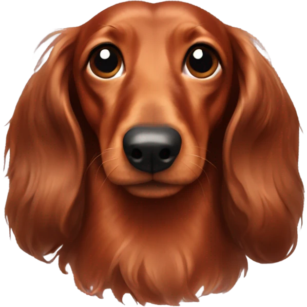 All red long haired dachshund  emoji