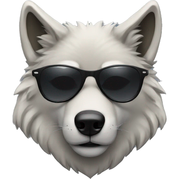 Wolf with sunglasses  emoji