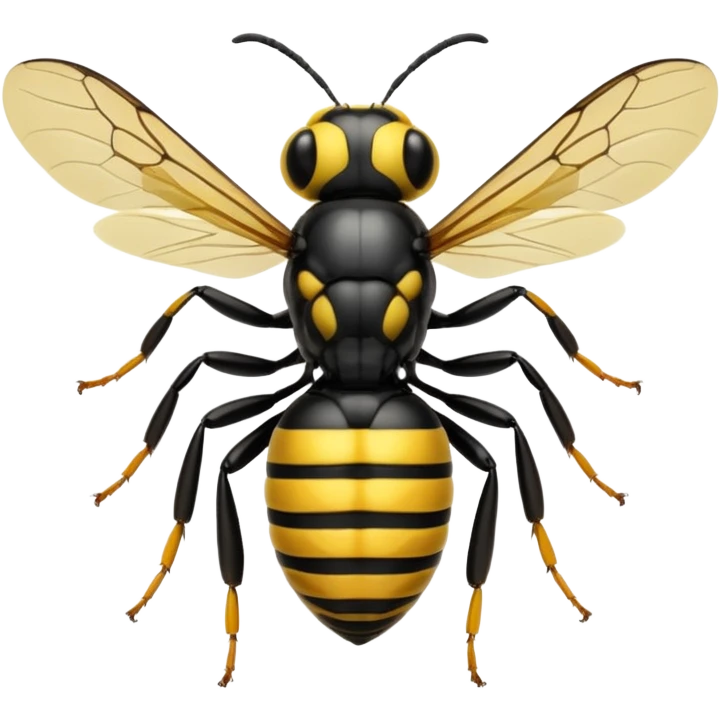X-Ray of head with a wasp inside the head  emoji