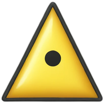Yellow triangle smiley face emoji