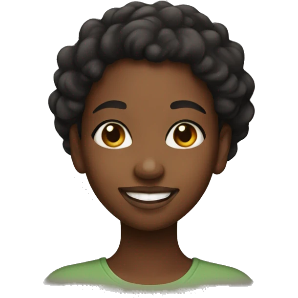 A black girl with dimples emoji