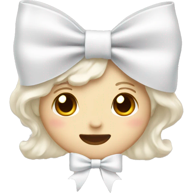 cute white bow emoji