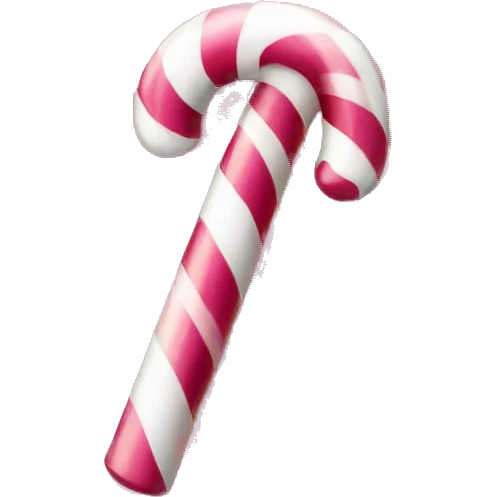 Pink candy cane emoji
