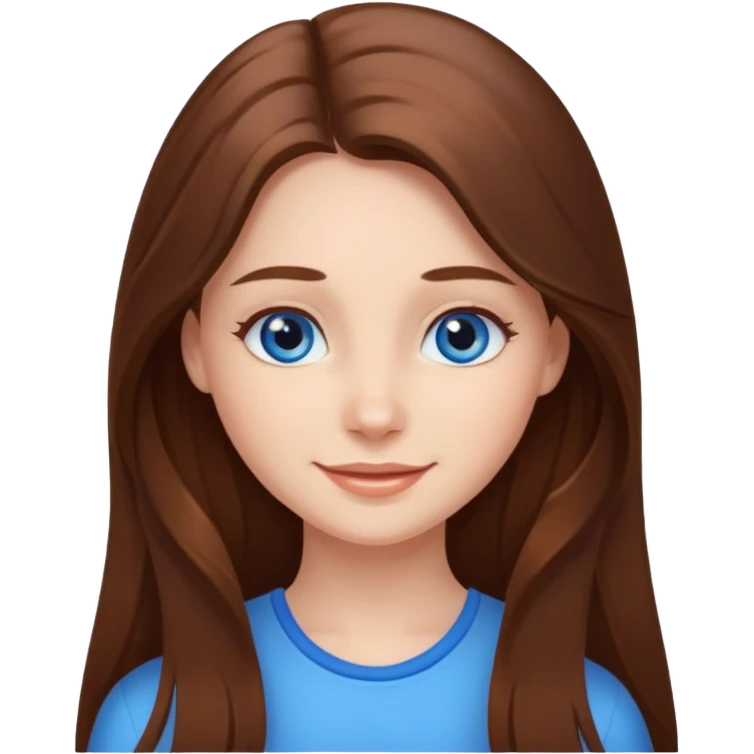 beautiful girl with long and brown hair emoji