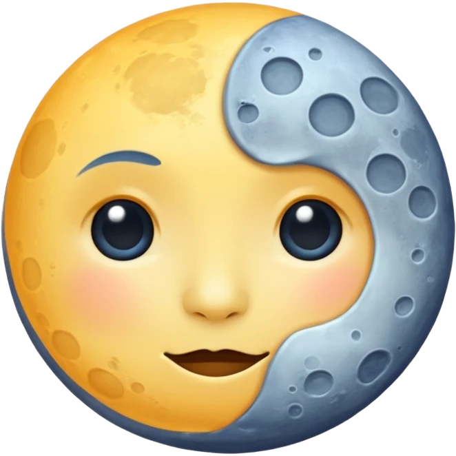 cartoon moon emoji colored in #fb8275 emoji