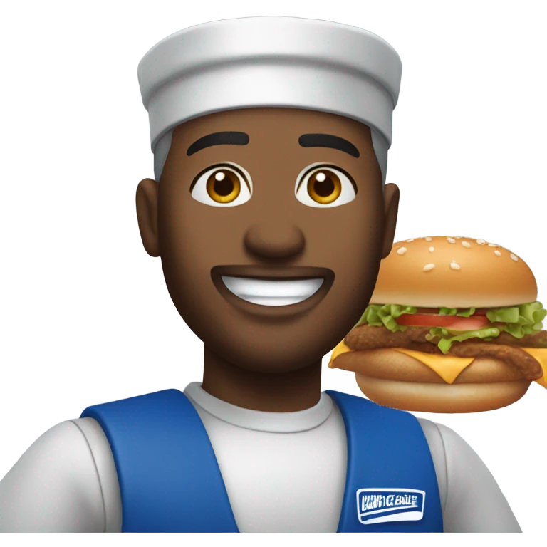 Fast food worker at White Castle  emoji