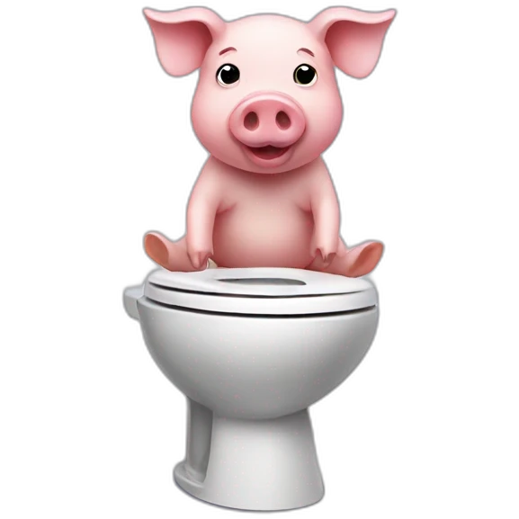 pig on toilet emoji