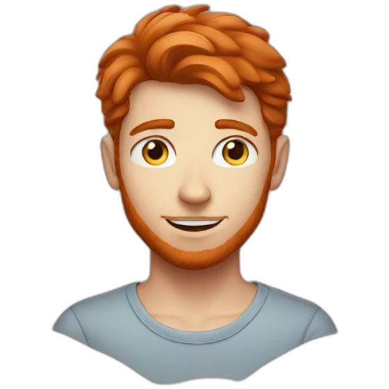 Redhead guy with blue eyes emoji