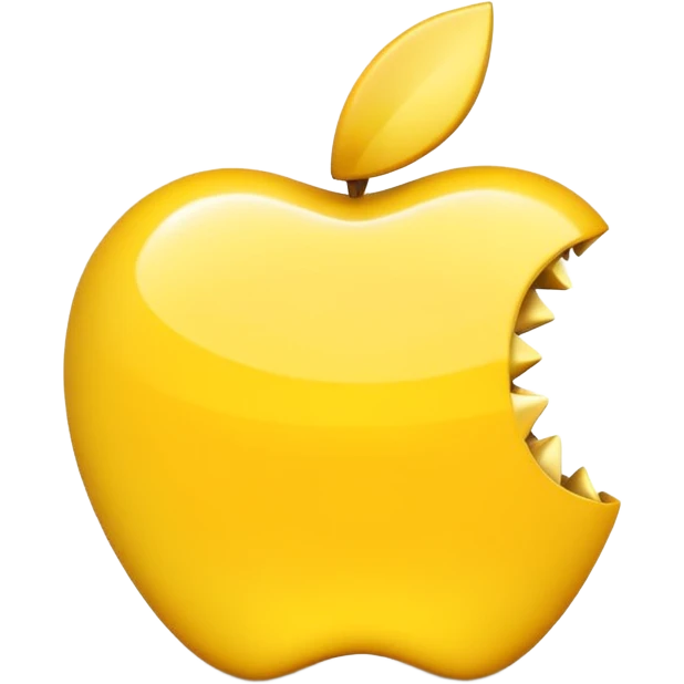 A 3D Apple-style emoji of a single jagged burst shape in bright yellow with smooth shading and subtle shadow emoji