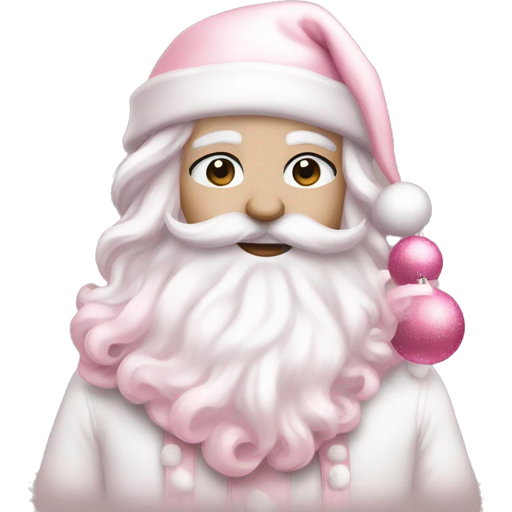 White and pink Aesthetic Christmas  emoji
