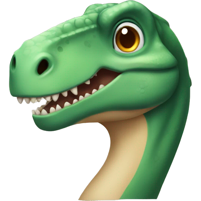 Dino saur with a really cute face and look like human emoji