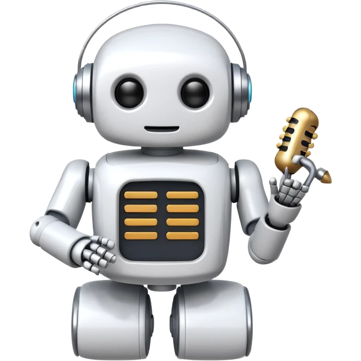 robot cartoon simple kid toy white innocent funny gudget chatGPT round adorable musical emoji