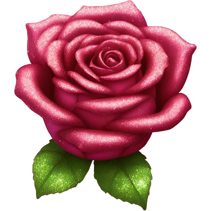 Rose and glitter emoji