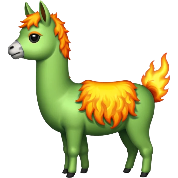 Encendedor verde con fuego emoji