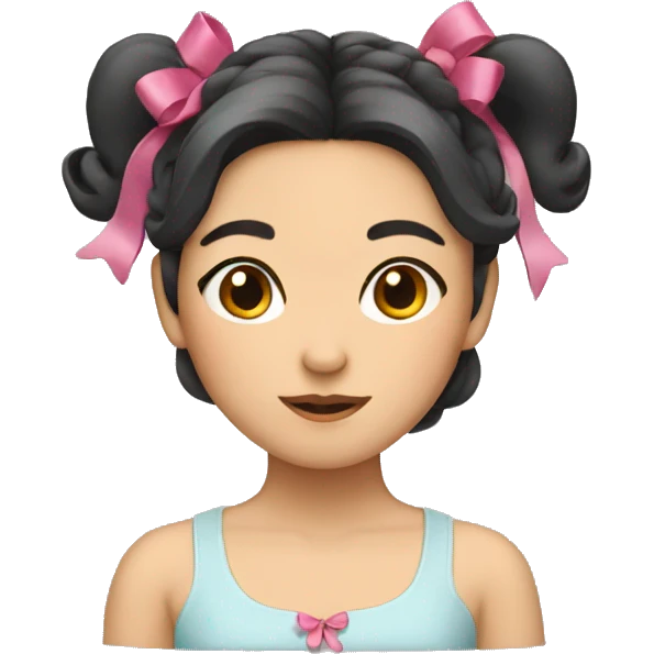 asian girl with bows on hair emoji