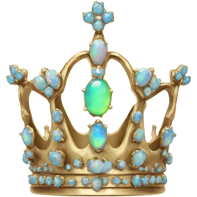 Crown with opal gemstones emoji