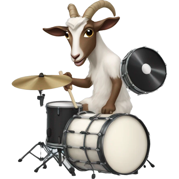 Goatmilk playing the drums emoji