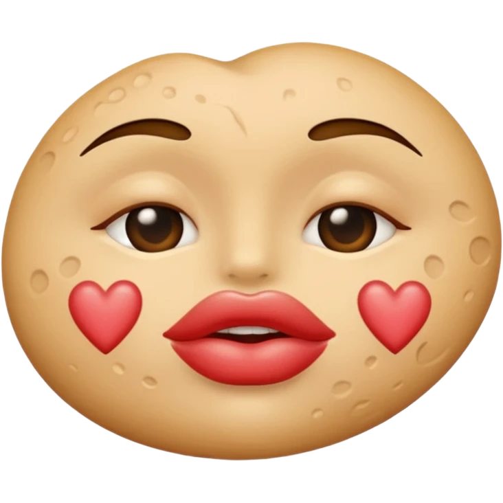 beige kiss mark emoji