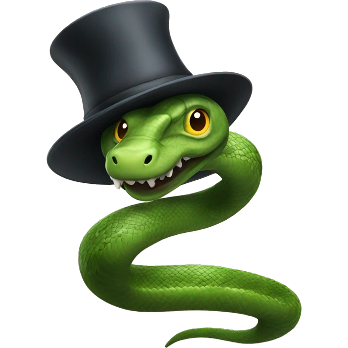 the snake in the hat emoji