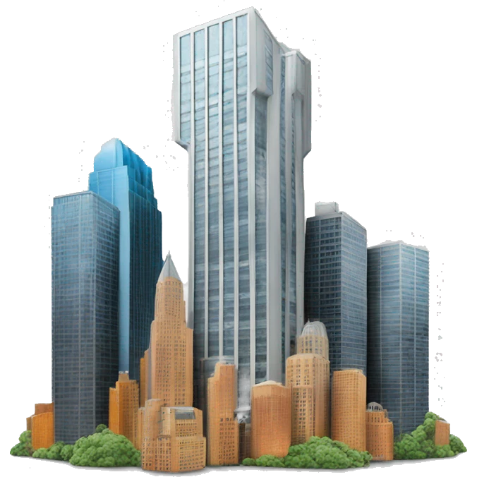 credit card building amongst skyscrapers emoji