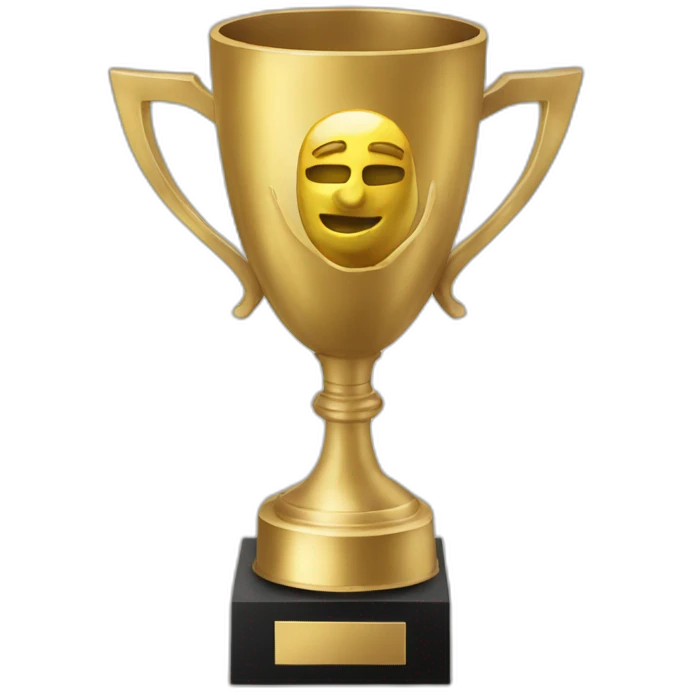 levantando um trofeu emoji