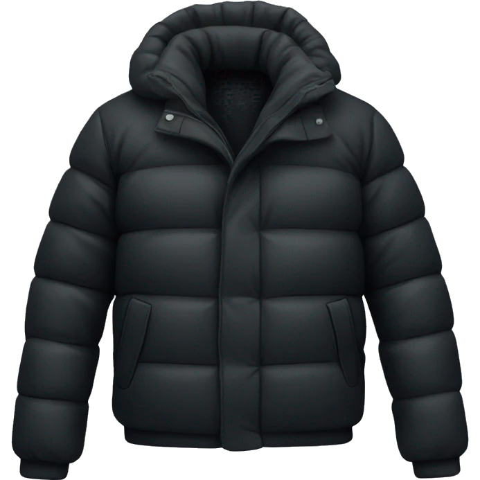 Black snow puffer jacket emoji