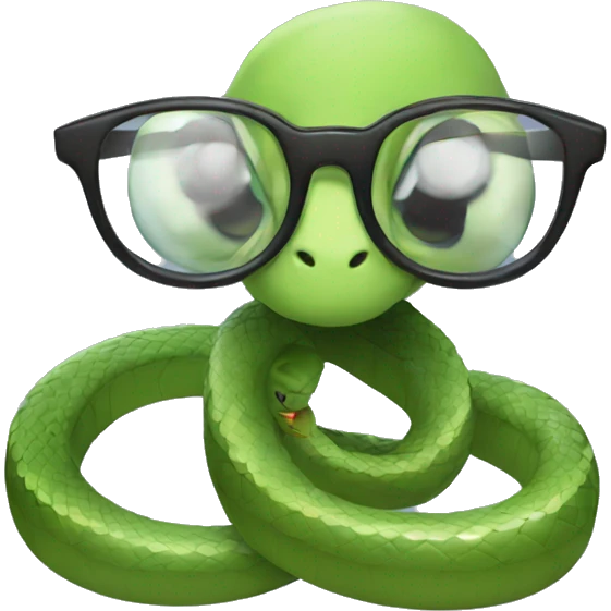 Snake have wings and wear glasses emoji