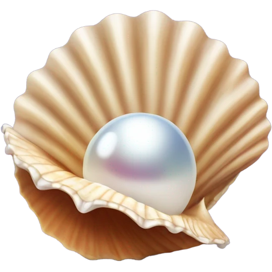open seashell with a pearl inside emoji