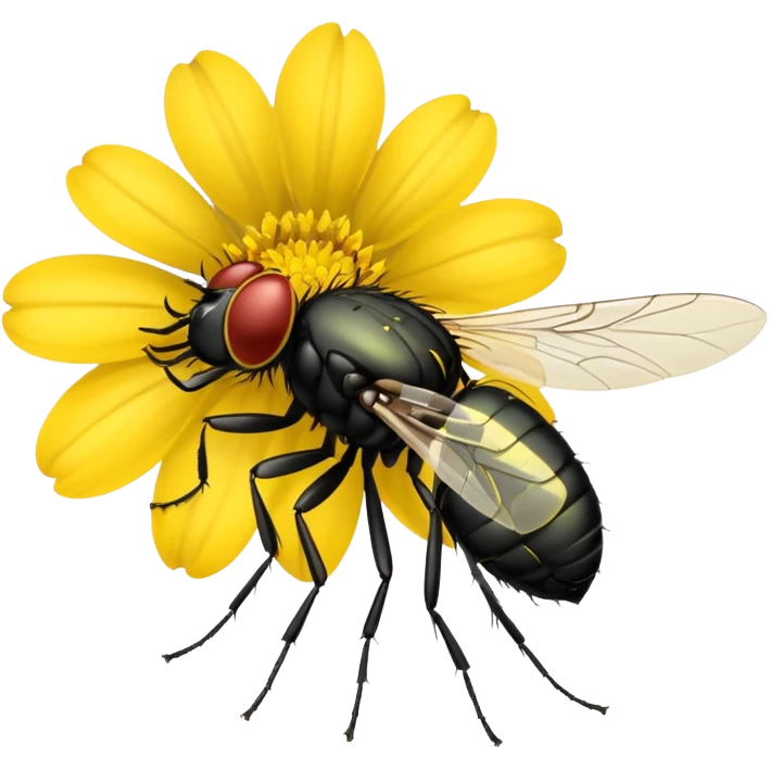 
fly on flower emoji
