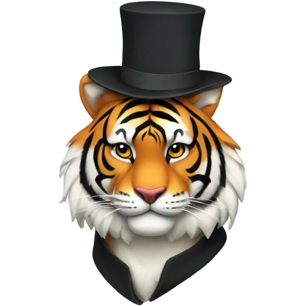 Tiger new years hat emoji
