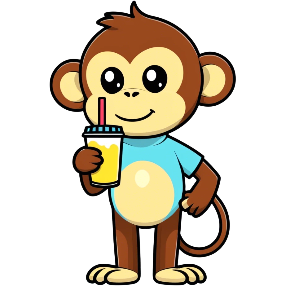 Monkey milkshake  emoji