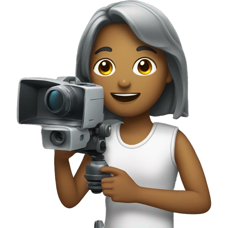 Una persona con una cámara grabando  emoji