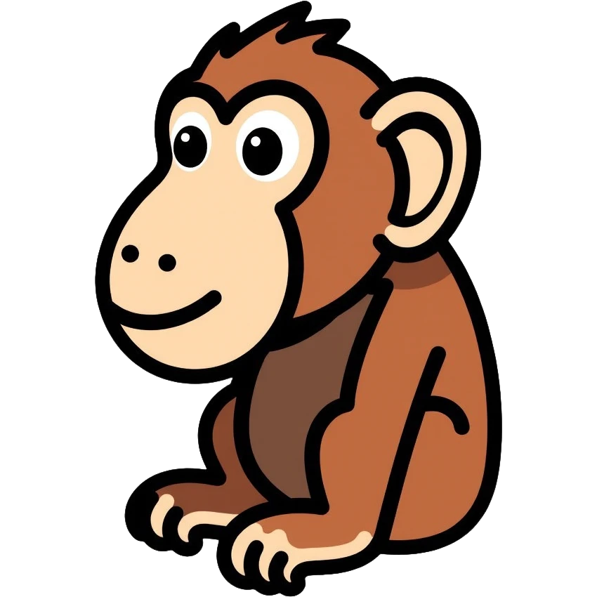 proboscis monkey with its distinctive large nose emoji