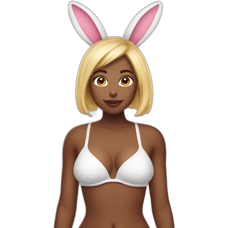 girl bikini bunny ears emoji
