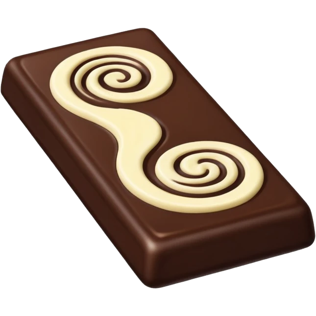 Chocolate negro con chocolate blanco emoji