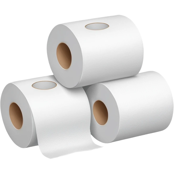 3 toilet paper emoji