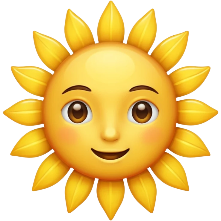 Sun, no face emoji