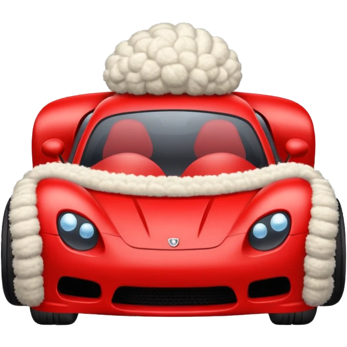 sportscar out of wool emoji