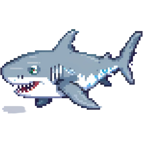 shark wearing shoes, simple background emoji