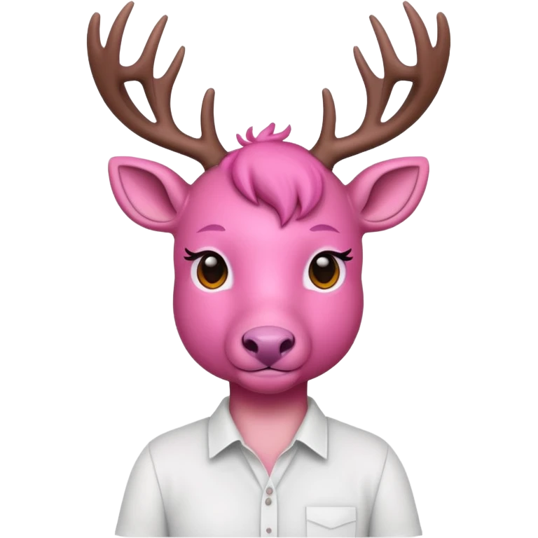 pink deer with shirt  emoji