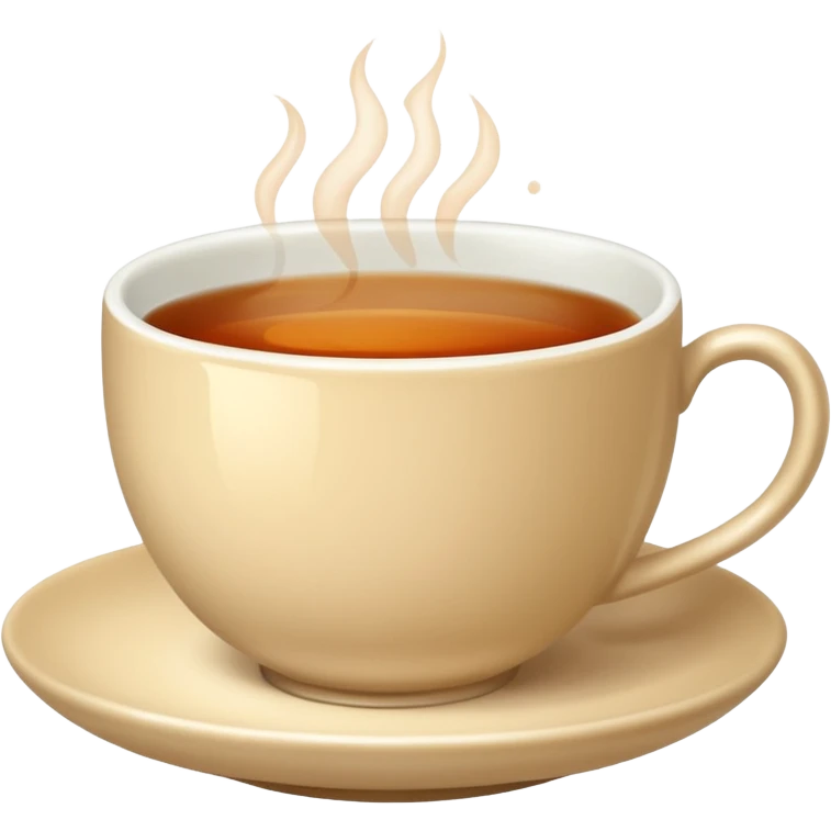 Tea in a beige cup emoji