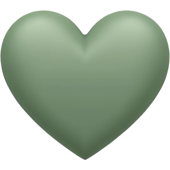 Sage green heart emoji