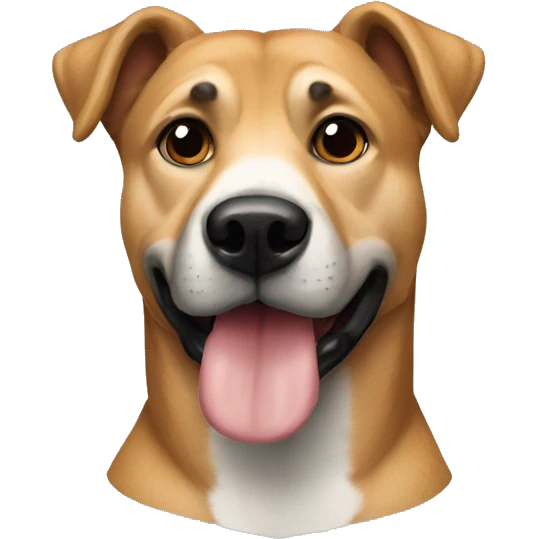 Chico rubio y perro negro emoji