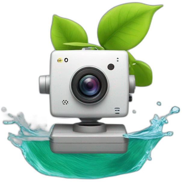 security-ptz-camera-and-small-leaf-floating-on-water-block emoji
