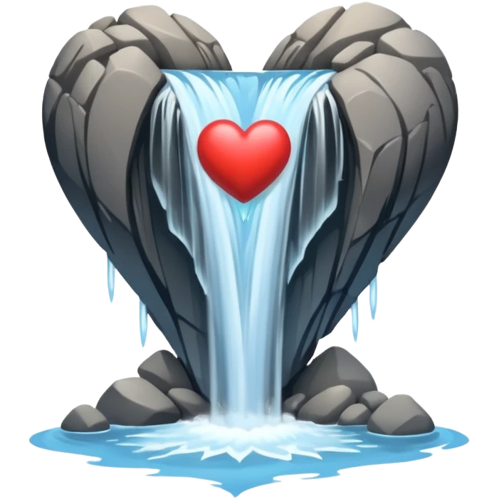 heart shaped watterfall emoji
