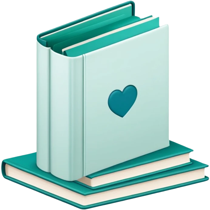 book with 008DA6 teal blue-green color cover emoji