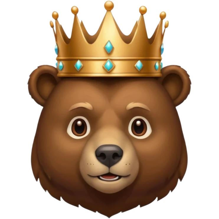 Bear with bronze crown — strong and gentle emoji
